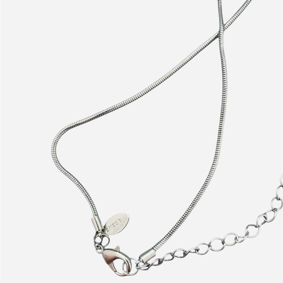 CHICO’S triple Circle Pendant Chain Tassel Silver Tone 32" Long Necklace - Picture 5 of 7